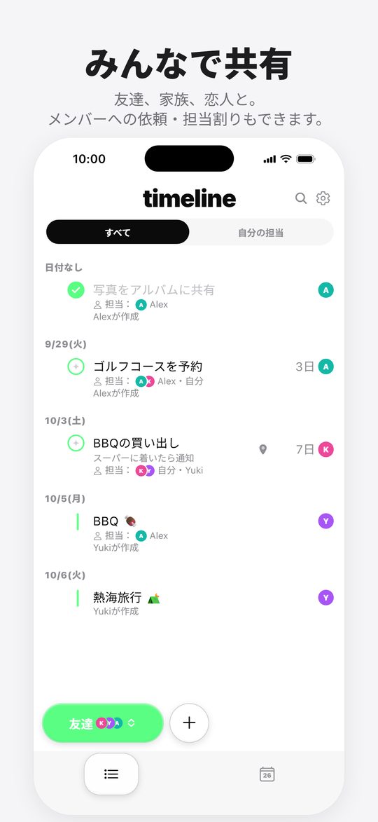 共有の画面